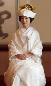 Japanese woman in a wedding kimono.
